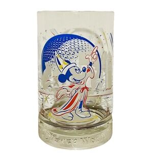 Disney World 25th Anniversary Glass Sorcerer Mickey Remember The Magic '96 Epcot